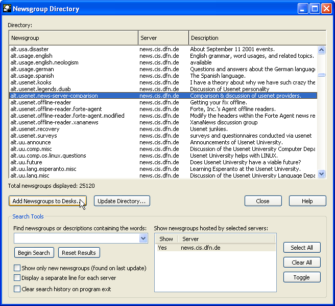 Newsgroup Directory