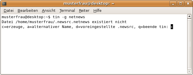 .newsrc anlegen?