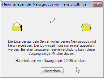 Download der Newsgruppenliste